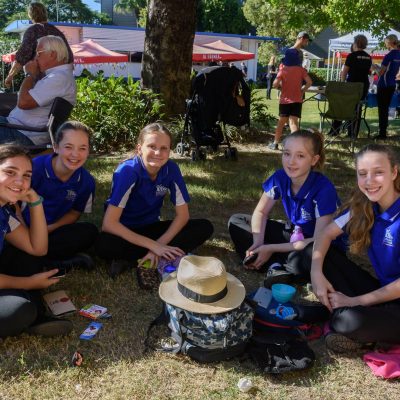 choristers enjoying the sun at our May concert